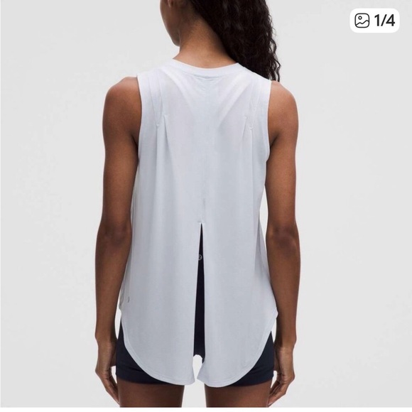 NWT Peloton X Lululemon lightweight  split  tank top black medium - Picture 4 of 4